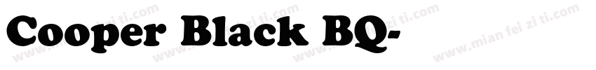 Cooper Black BQ字体转换